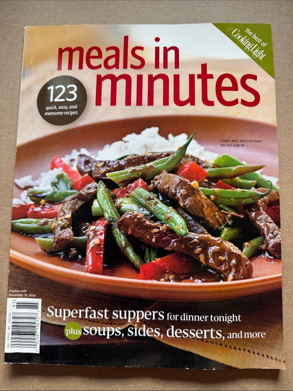 5/$15 Cooking Light Meals in Minutes Cookbook - 2008